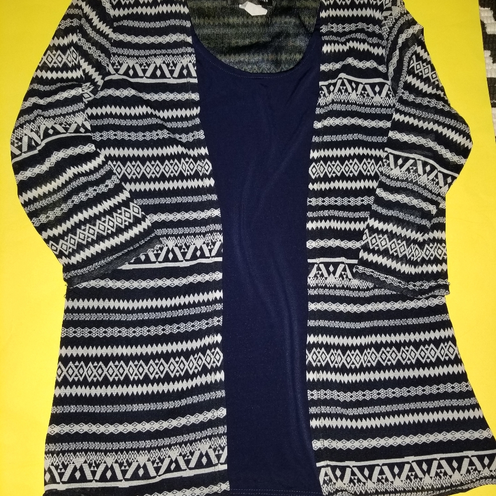 Blue jacket blouse